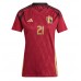 Camiseta Bélgica Timothy Castagne #21 Primera Equipación para mujer Eurocopa 2024 manga corta